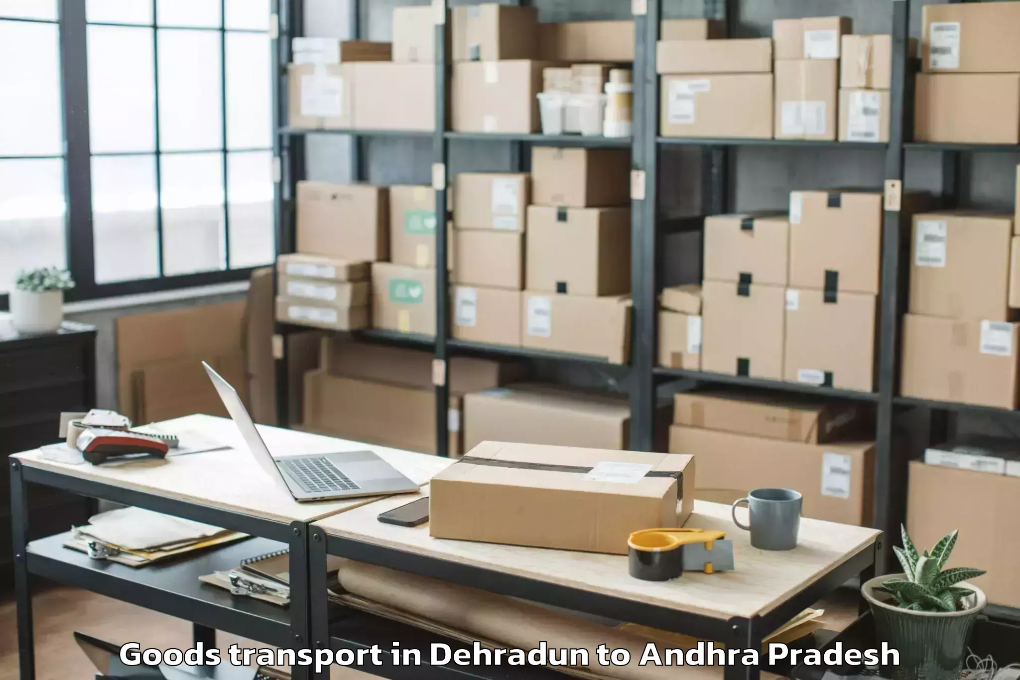 Top Dehradun to Maddikera East Goods Transport Available